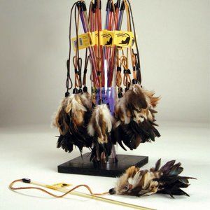 Cat toy pouncer feather wand .. New!